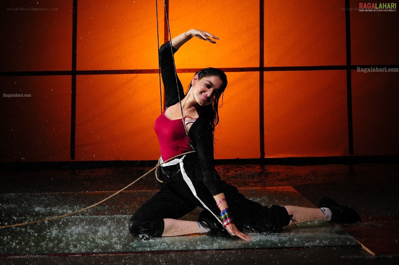 woman dancing in rain