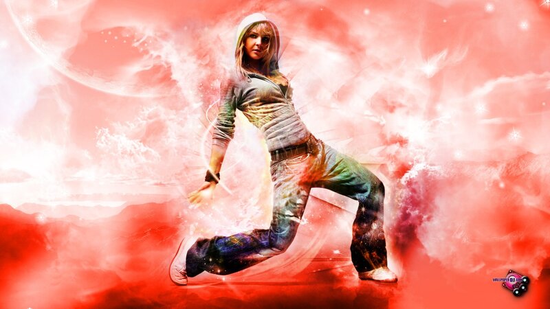 Woman Dancing in Red Mist