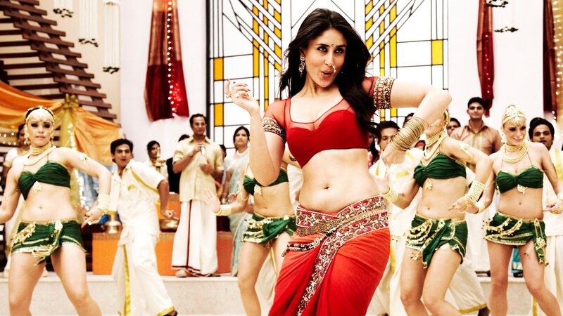 woman dancing in red sari
