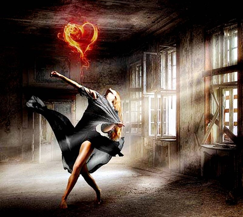 Woman Dancing in Room — Black