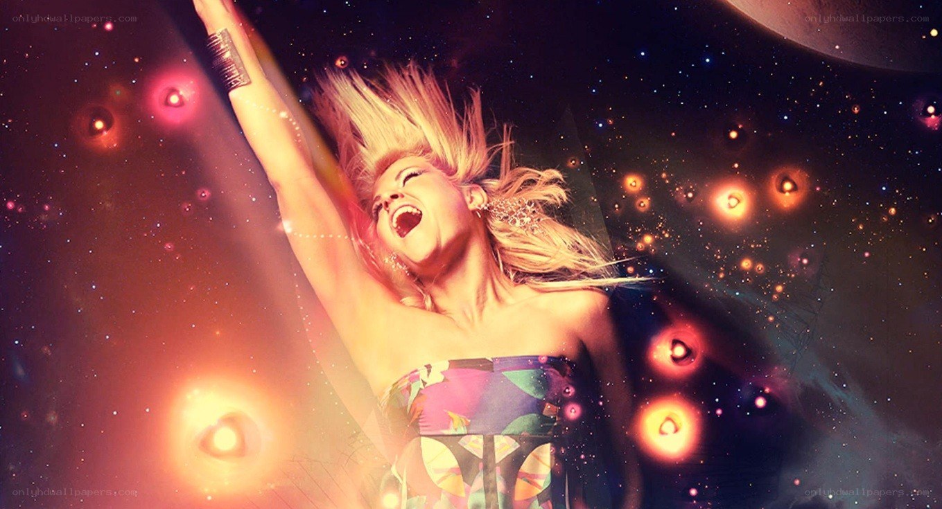 woman dancing in space