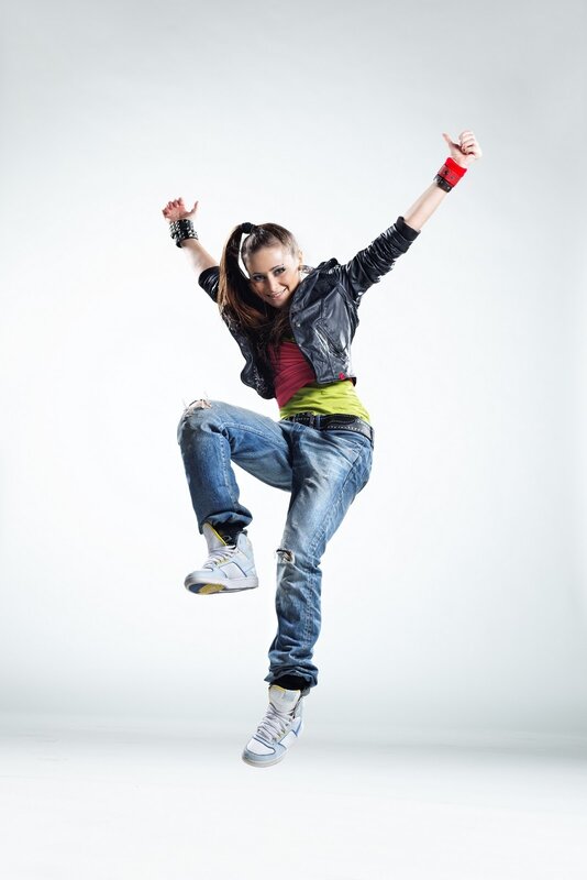 woman dancing in studio