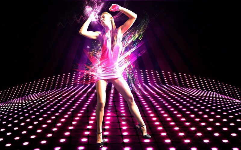 woman dancing on a light floor