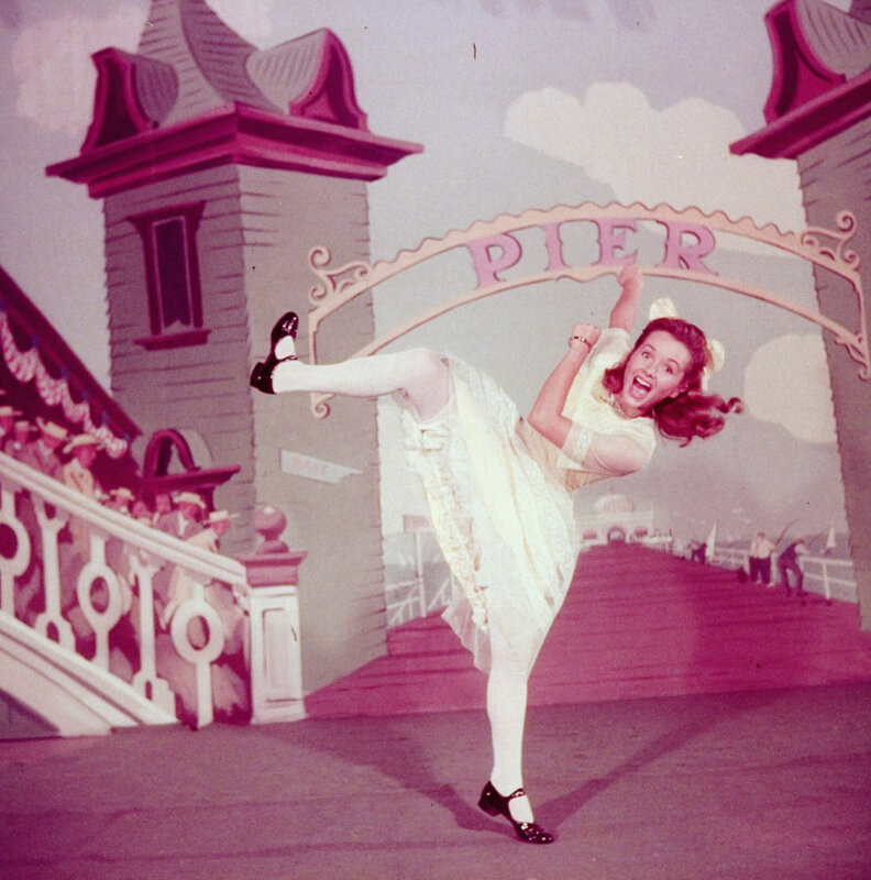 woman dancing on pier set