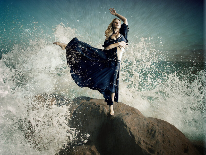 Woman Dancing on Rock