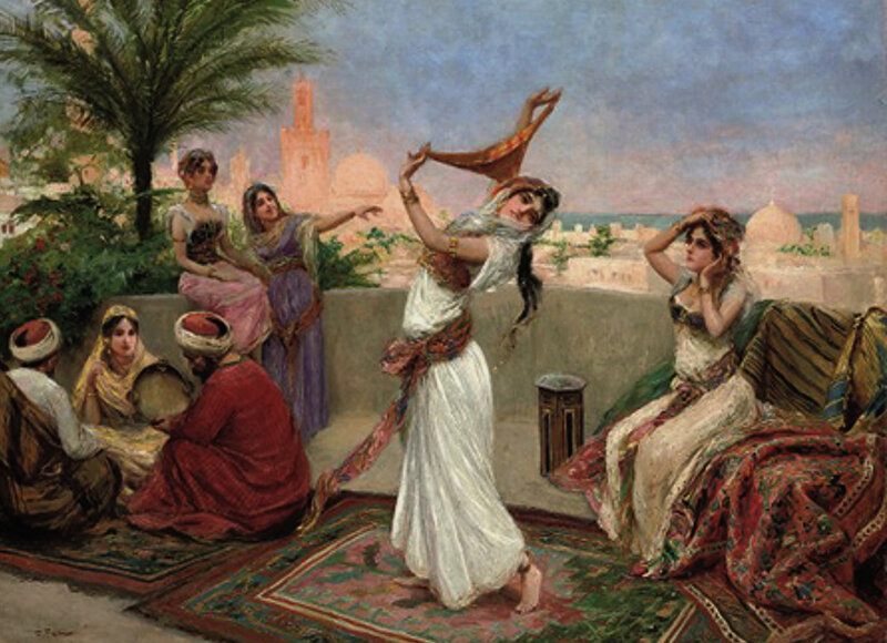 Woman Dancing on Terrace