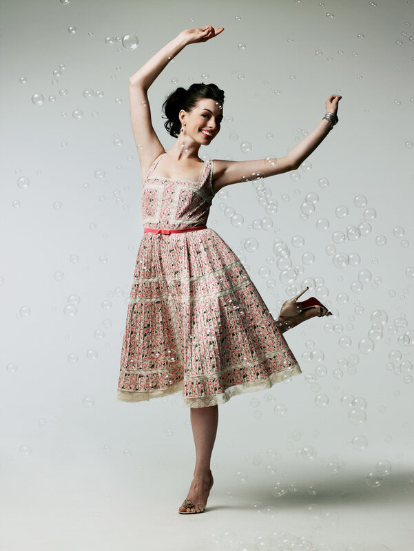 woman dancing with bubbles