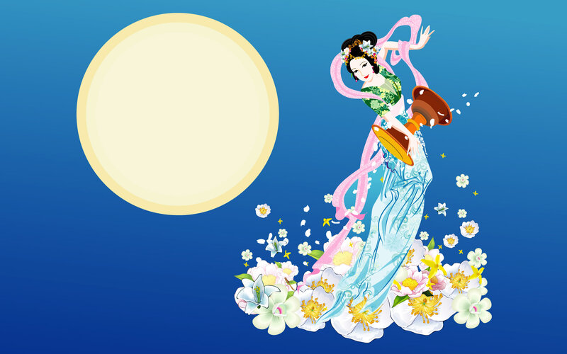 Woman Dancing with Flowers