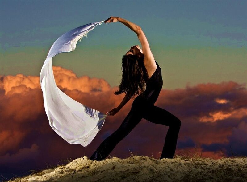 Woman Dancing with Scarf