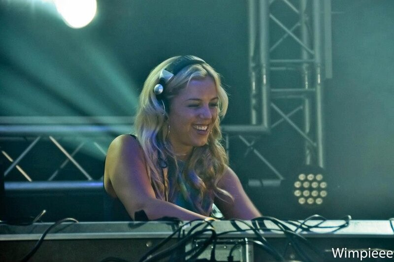 Woman Dj at Console