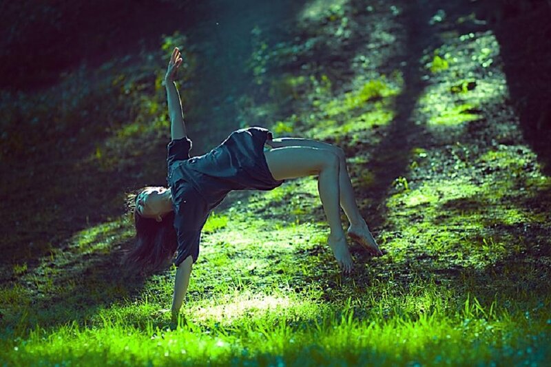 Woman Doing Acrobatic Pose