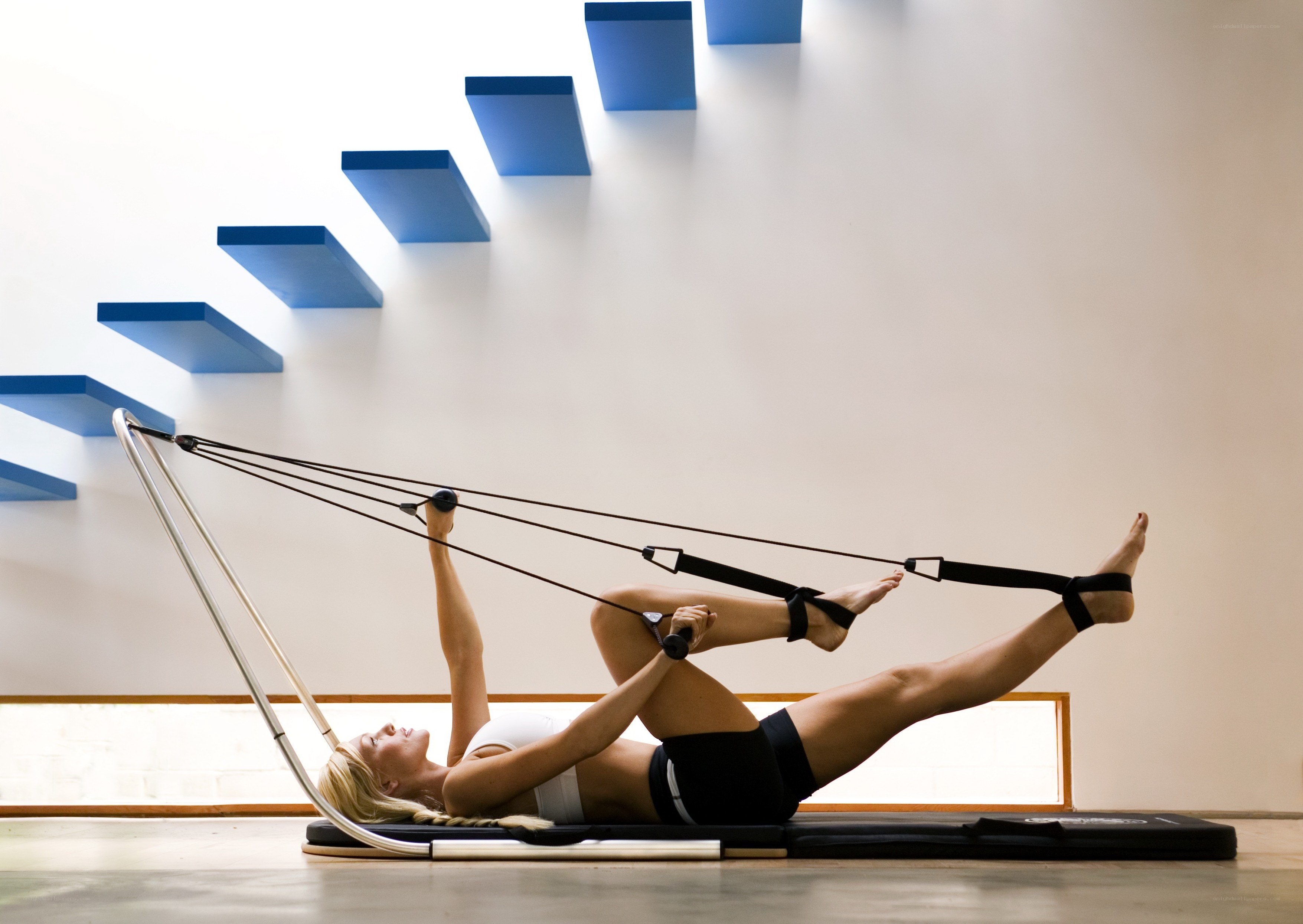 woman doing pilates exercise
