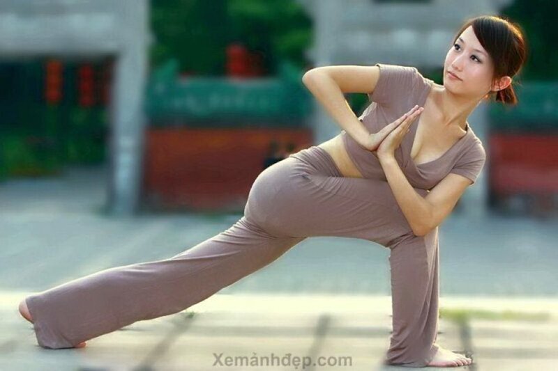 woman doing yoga pose