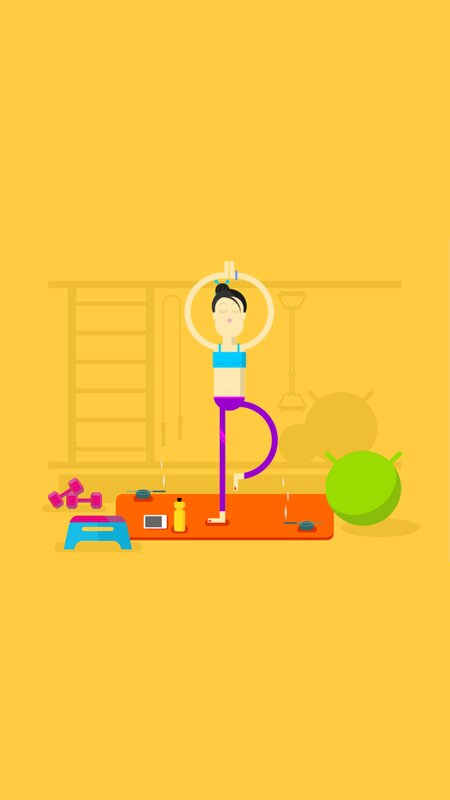 Woman Doing Yoga Pose — Yellow
