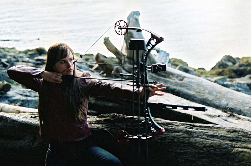 Woman Drawing Bow — Brown
