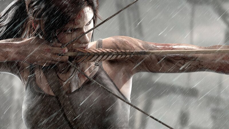 Woman Drawing Bow — Gray, Intense, Dramatic, 3d Render