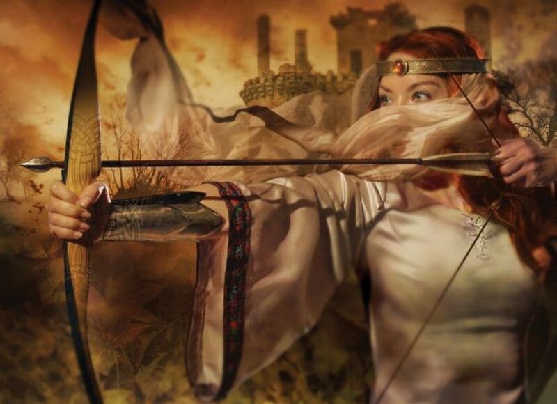 Woman Drawing Bow