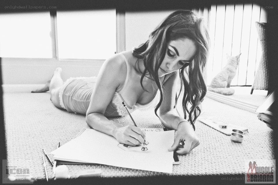 woman drawing on floor