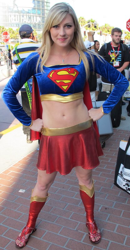 woman dressed as supergirl