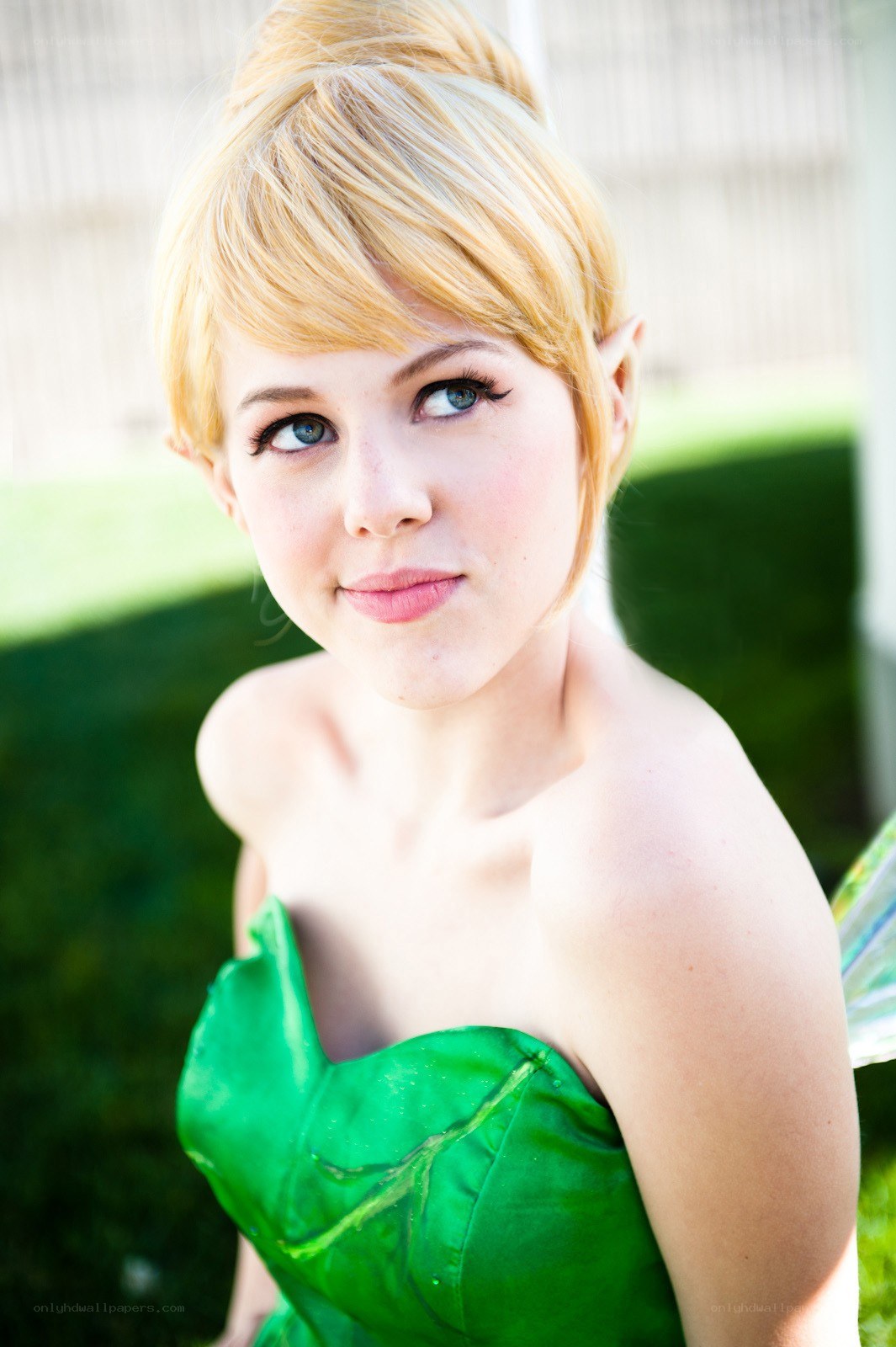 woman dressed as tinker bell