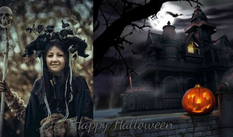 Woman Dressed as Witch