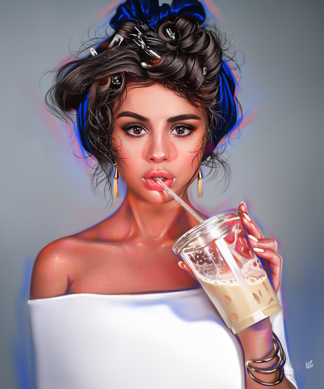 Woman Drinking Bubble Tea