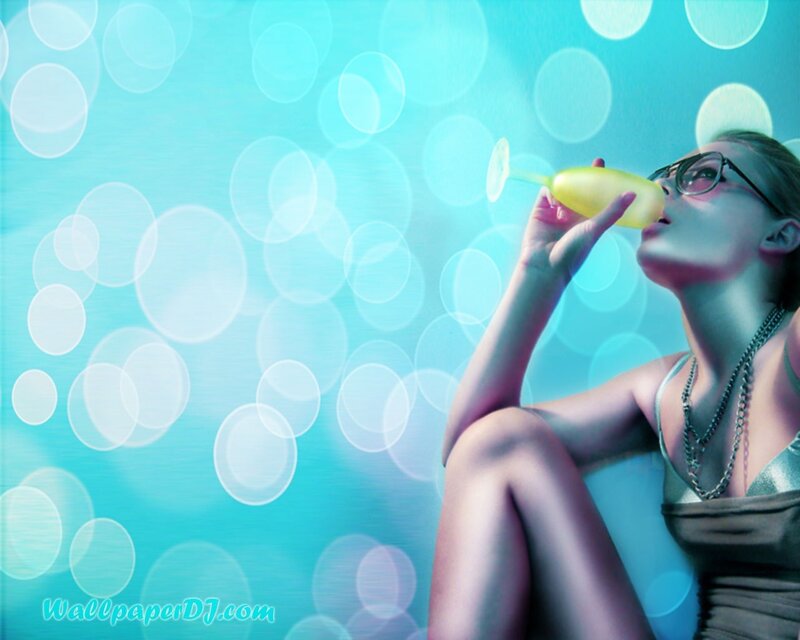 woman drinking champagne