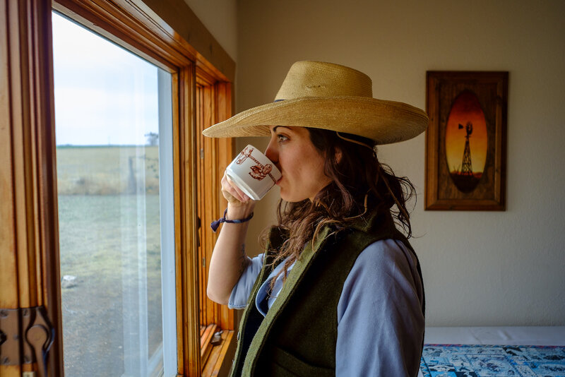 Woman Drinking Coffee — Brown, Calm, Morning, Photograph
