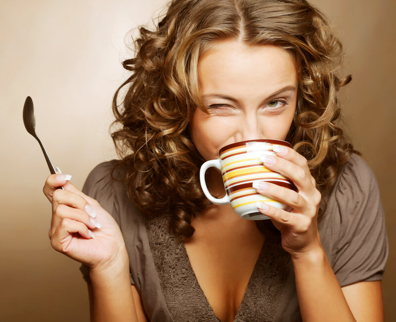 Woman Drinking Coffee — Brown, Relaxed