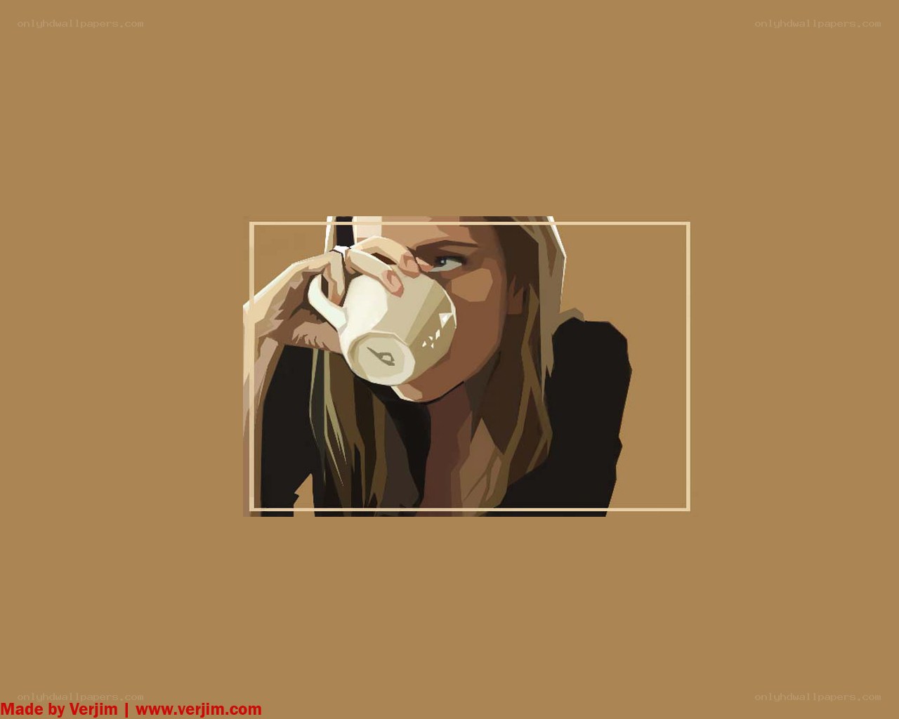 woman drinking from a mug