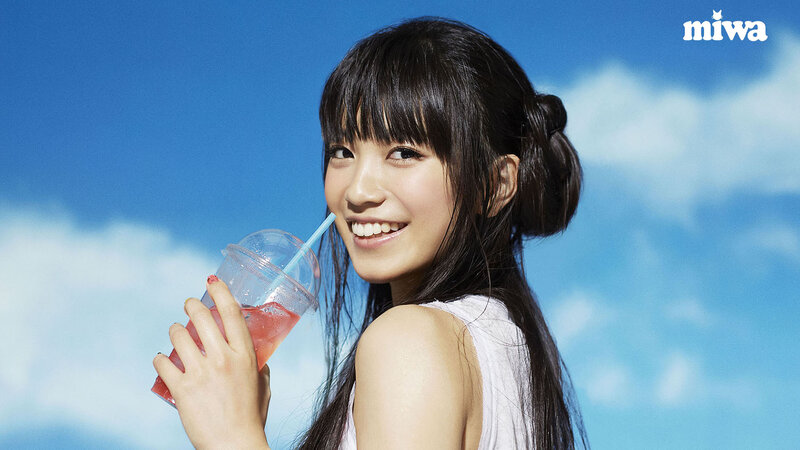 Woman Drinking Soda — Blue, Bright, Cheerful