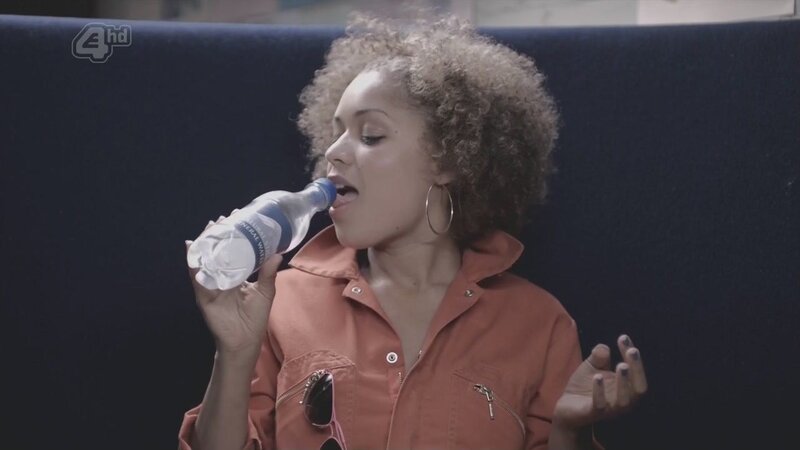 Woman Drinking Water — Orange, Neutral