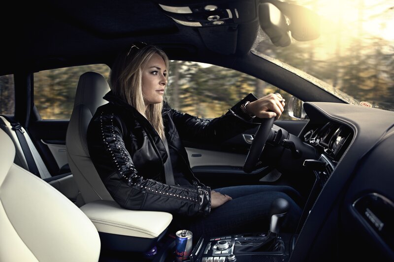 woman driving a car