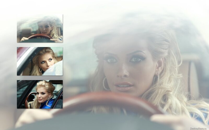 woman driving a car