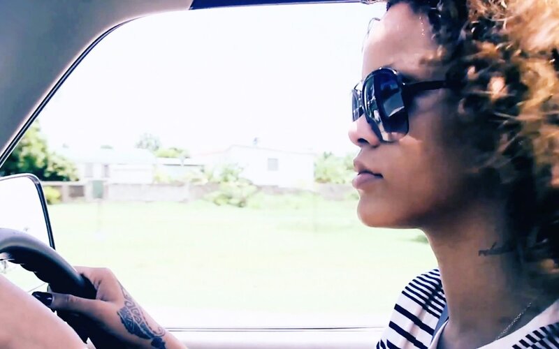 woman driving a car