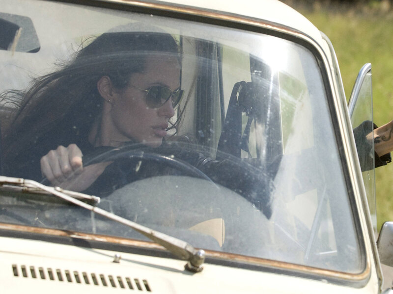 woman driving a car