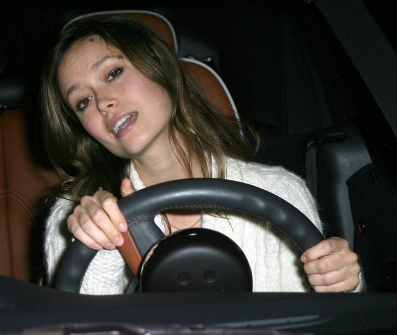 woman driving a car