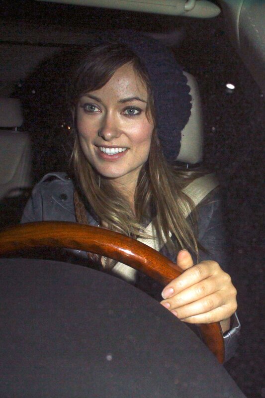 woman driving at night
