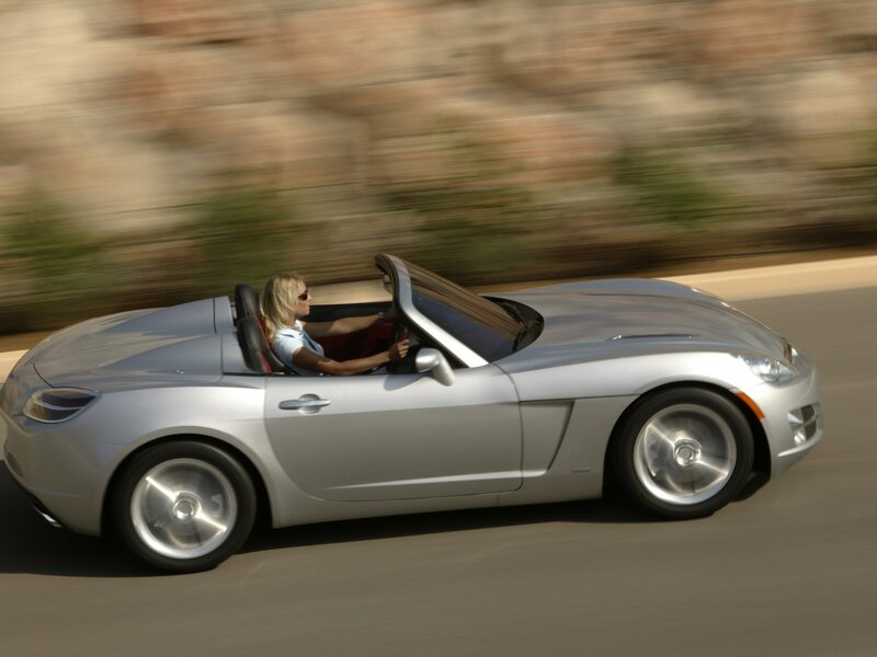 Woman Driving Convertible