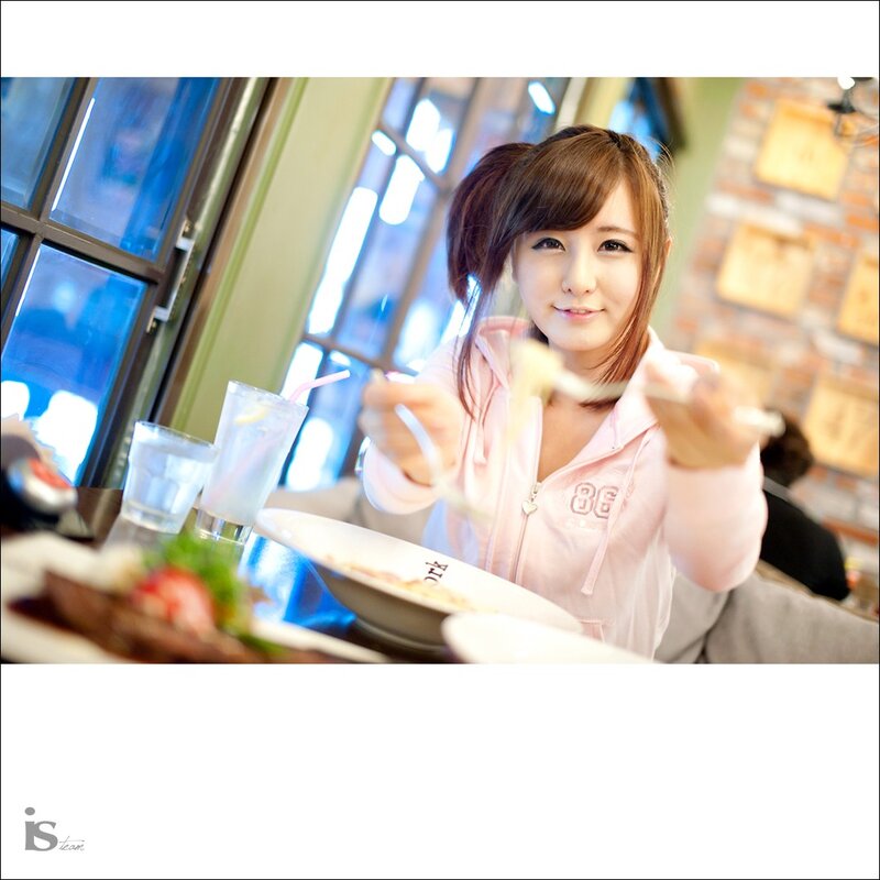 woman eating at a restaurant