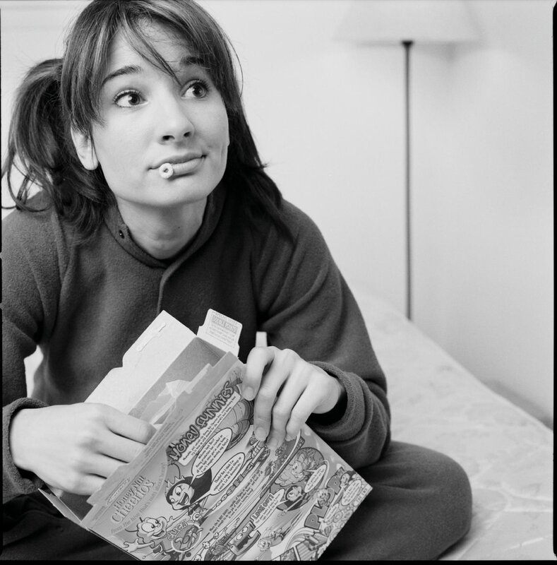 woman eating cereal