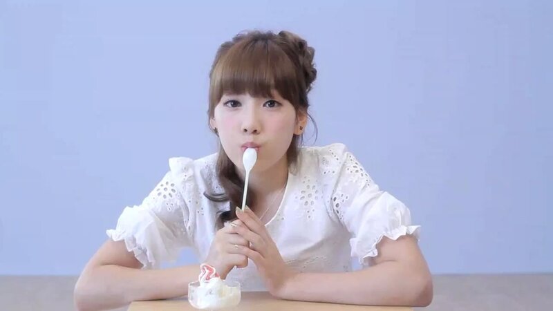 Woman Eating Dessert — White, Calm, Photograph