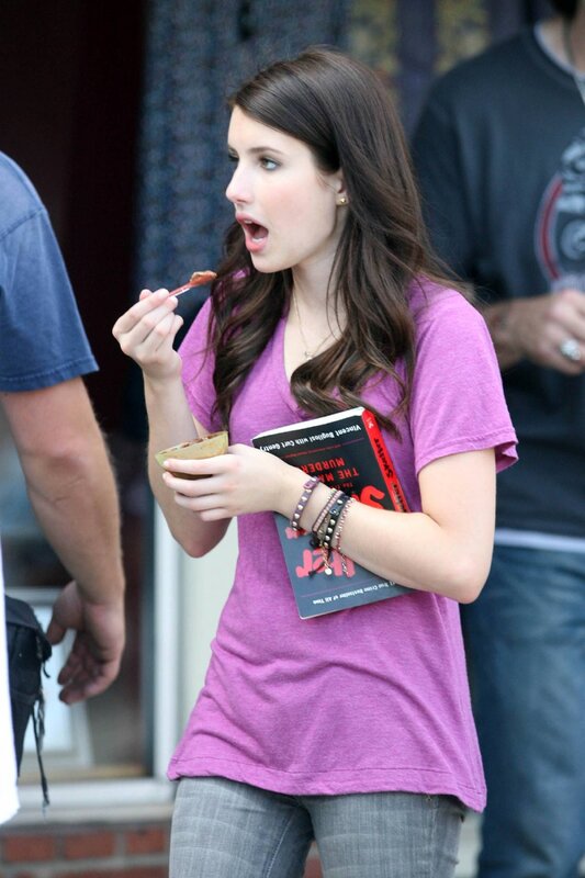 woman eating ice cream
