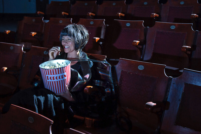 Woman Eating Popcorn