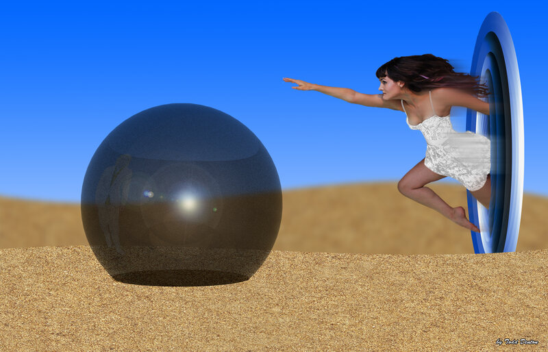 Woman Emerging from Portal