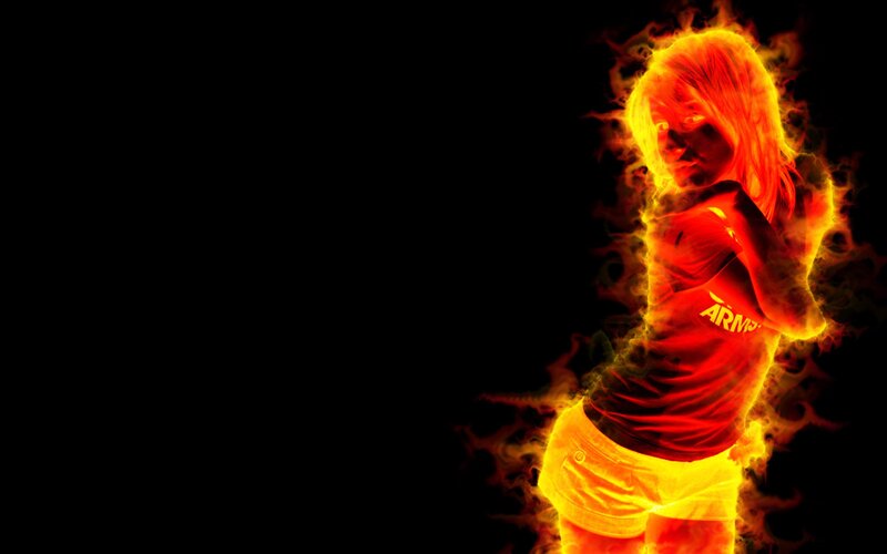 woman engulfed in flames