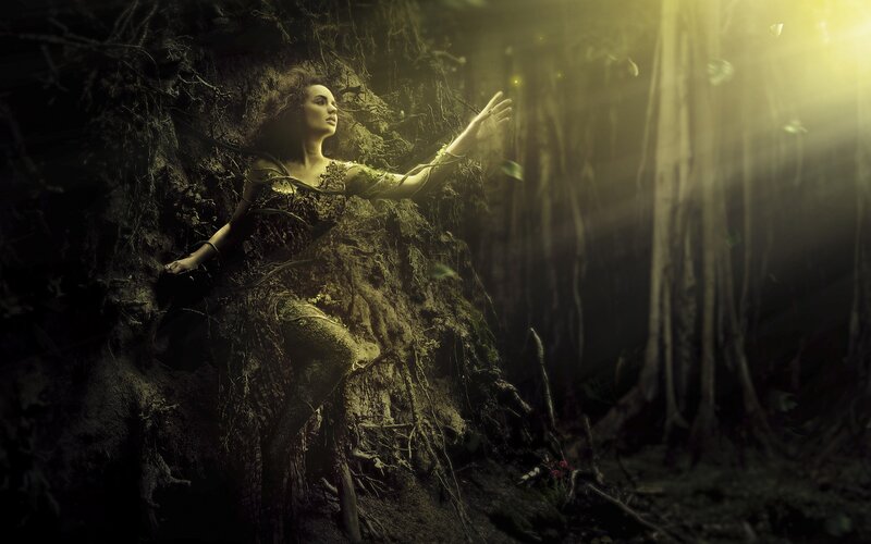 Woman Entwined with Roots