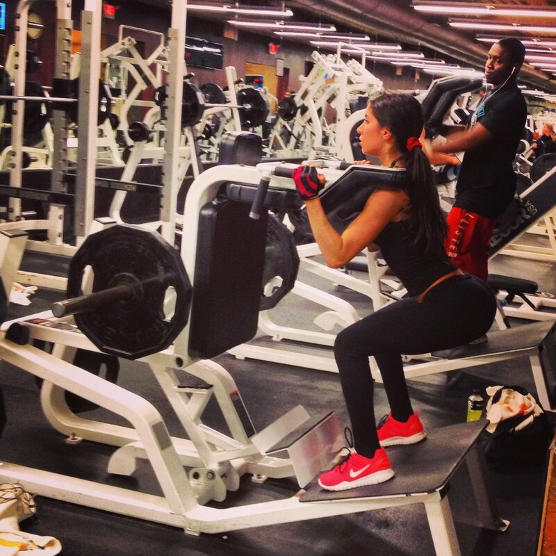 woman exercising in gym