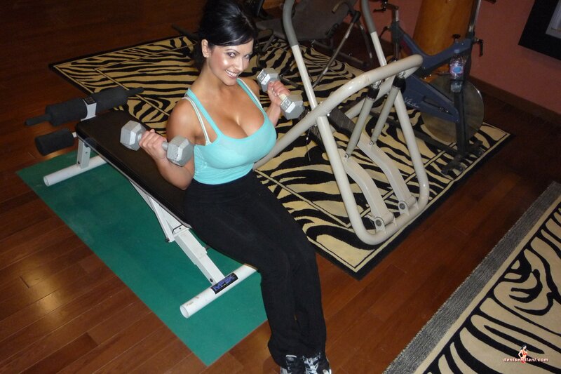 Woman Exercising with Dumbbells — Black, Active, Photograph