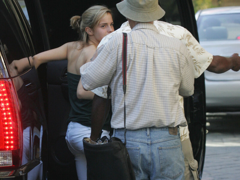 woman exiting a vehicle